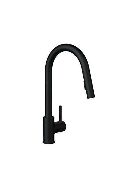 OEM Βρύση κουζίνας Delinia Lily, Μονό μοχλού, μαύρη