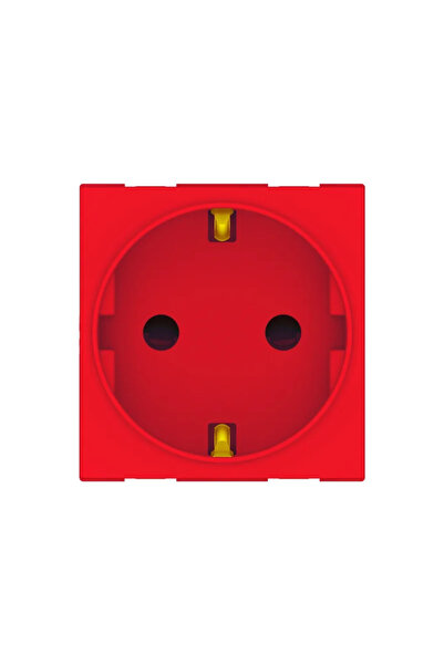 OEM Schuko socket for 2 Himel modules, IP20, red