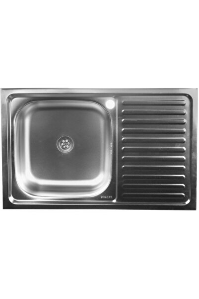 OEM Νιπτήρας κουζίνας από ανοξείδωτο ατσάλι, 80 x 50 cm, βάθος λεκάνης 16 cm,...