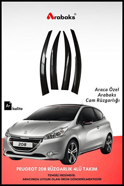 Arabaks Peugeot 208 Cam Rüzgarlığı 4'lü Takım (MUGEN TİP, DAYANIKLI MALZEME, ...