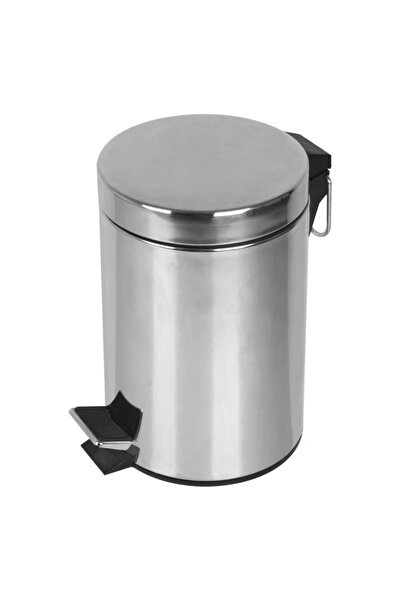 sensea Urban waste bin, for bathroom, 3 L, with pedal, round shape, matt stai...