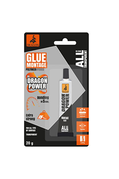 OEM Лепило за ремонт Dragon All in One Hybrid Power, 20 г, прозрачен