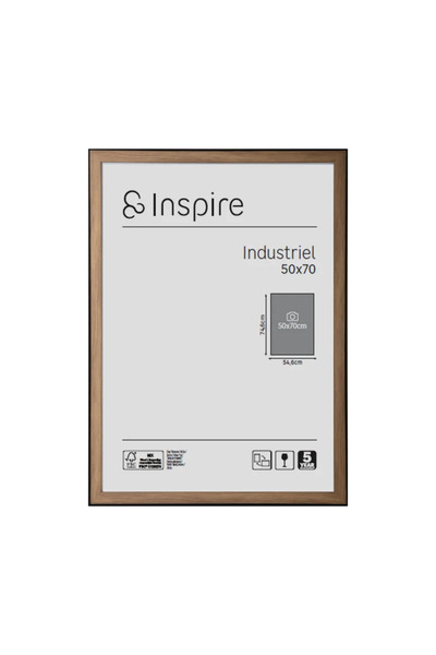 Inspire Βιομηχανική κορνίζα φωτογραφιών, 50 x 70 εκ., πλαστική, καφέ
