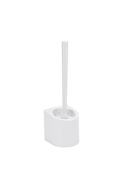 OEM Perie WC Funky, din plastic, fixare prin gaurire, alb lucios