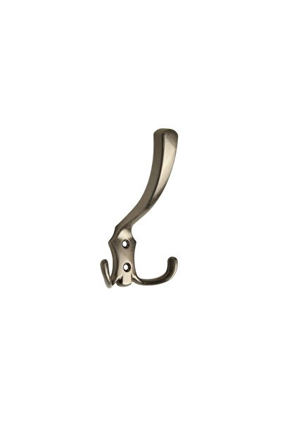 Spaceo Cuier perete Lily, o agatatoare dubla, metal, 16 cm, argintiu