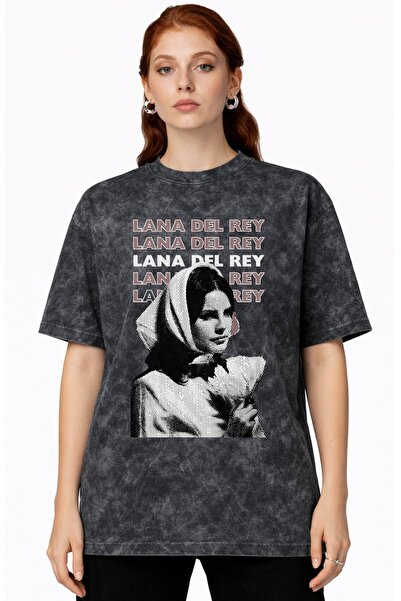 SEVBANO Lana Del Rey Singer Printed Unisex Oversized Vintage Washed T-Shirt
