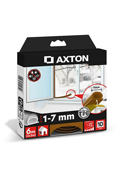 Axton Axton sealing tape, brown, 1-7 mm, 6 meters, for doors and windows