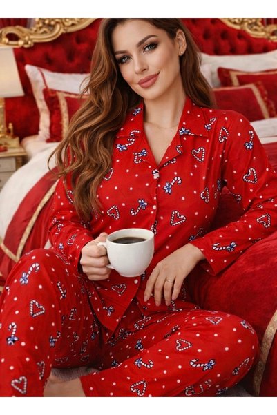 BOYRAZ Büyük Beden Kadın Pamuklu Pijama Takımı