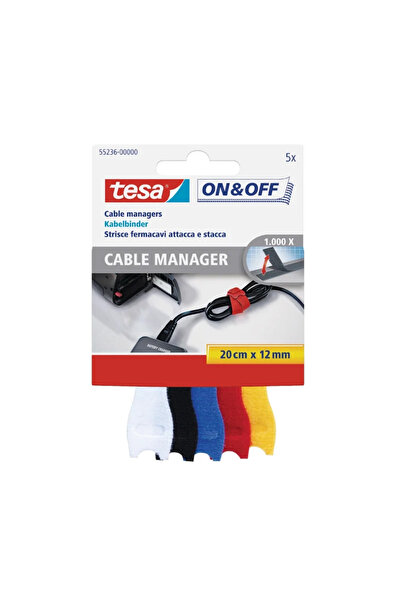 OEM Banda velcro Tesa On & Off, pentru cabluri, 12 mm, L 0.2 metri, multicolo...