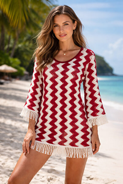 laviyonsa Pletena tkanina kratka Sa resama haljina plažna haljina (Nepostavlj...