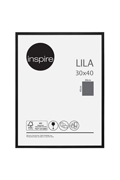 Inspire Κορνίζα φωτογραφιών Lila, 30 x 40 εκ., πλαστική, μαύρη