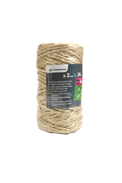 STANDERS Στριφτό σπάγκο σιζάλ Standers, Ø 2 mm, 36 μέτρα, μέγιστη αντοχή 3 kg