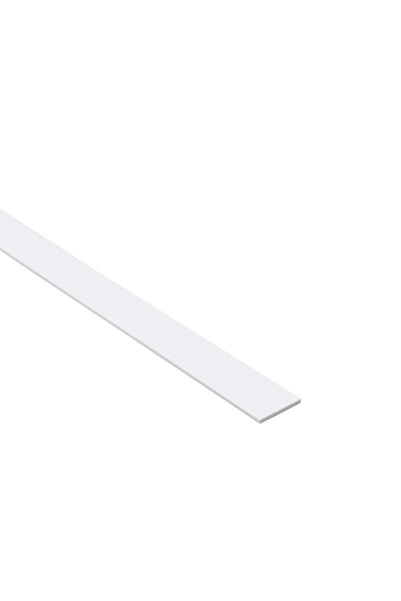 STANDERS Πλακέτα PVC, 20 x 2 mm, L = 1 μέτρο, ματ λευκό