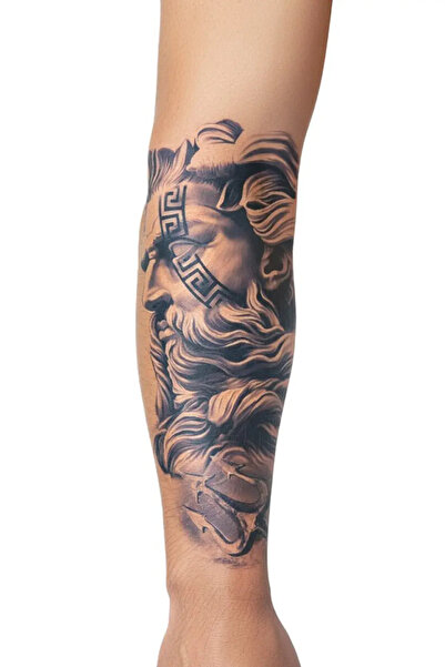 Tattoo 1 Ay Kalıcı 24 Saat Sonra Kararan Poseidon model geçici dövme