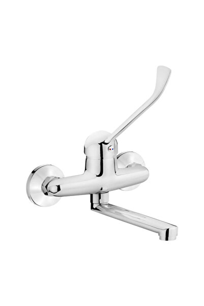 OEM Επιτοίχια μπαταρία νιπτήρα Joko Clinic, με λειτουργία αγκώνα, χρωμιωμένη