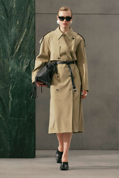 Manuka Malia Double Collar Trench Coat Sand
