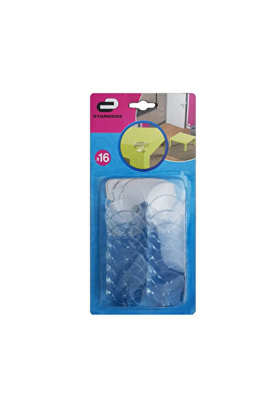 STANDERS Protectie colturi mobila, Standers, plastic, transparent (set 16 buc)