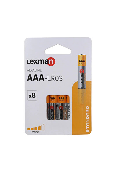 Lexman Τυπικές αλκαλικές μπαταρίες AAA (σετ 8 τεμαχίων)