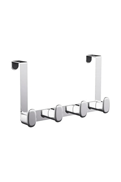 sensea Κρεμάστρα μπάνιου Remix, 4 γάντζοι, μεταλλική, κούμπωμα με γάντζο, ασημί