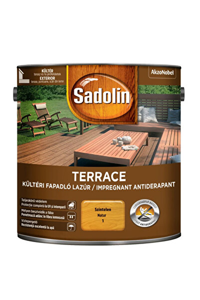 OEM Impregnant antiderapant pentru lemn, Sadolin Terrace, alchidic, natur, 2.5 L