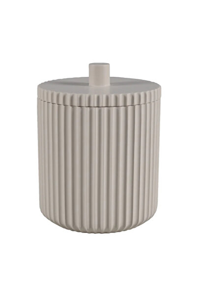 sensea Κουτί με δίσκο ντεμακιγιάζ Glamour, 9 x 9 x 11,8 cm, ρητίνη, κρέμα