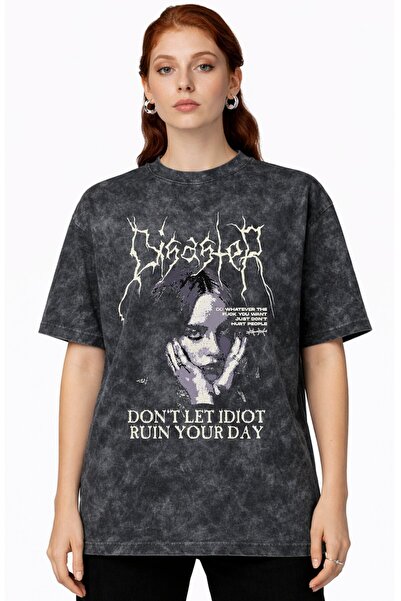 SEVBANO Σχεδιασμός Billie Eilish Singer Printed Unisex Oversize Vintage Washe...