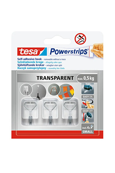 OEM Carlig autoadeziv Tesa, o agatatoare simpla, plastic/metal, transparent (...