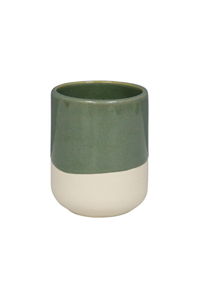 sensea Pahar baie pentru igiena dentara Glaze, din ceramica, verde