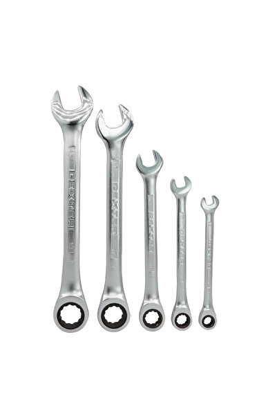 Dexter Σετ 5 κλειδιών Dexter με καστάνια, 8 - 19 mm, χρώμιο-βανάδιο