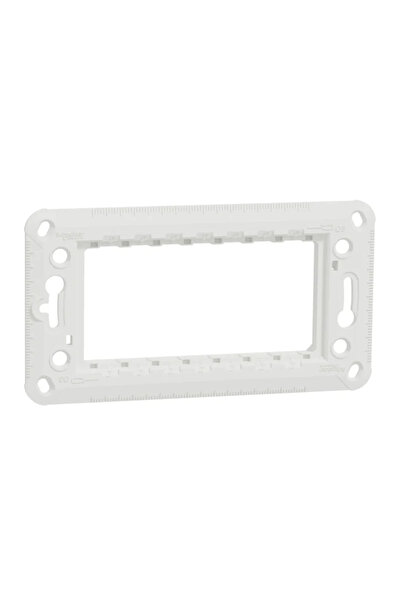 OEM Mounting frame for 4 Schneider Unica modules, for modular equipment, plas...