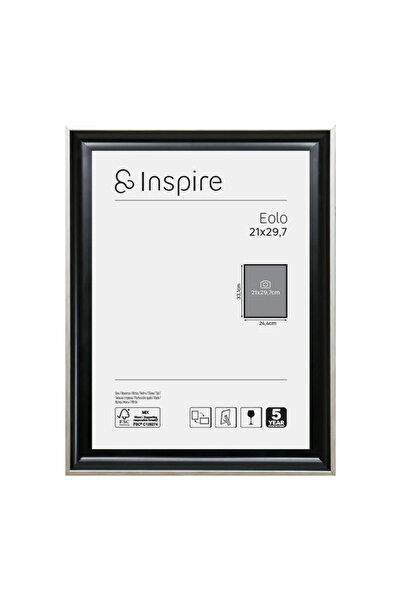 Inspire Κορνίζα φωτογραφιών Eolo, 21 x 29,7 cm, πλαστική, μαύρη