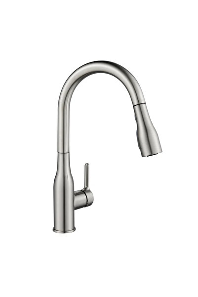 OEM Βρύση κουζίνας Delinia Fanny, Μονό μοχλού, ασημί σατινέ