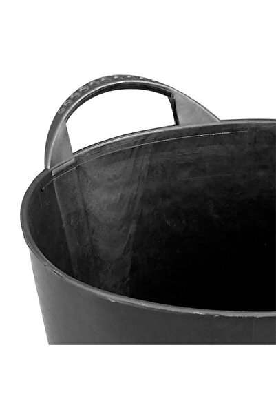 OEM Honest flexible basket, rubber, round, capacity 22 liters, black