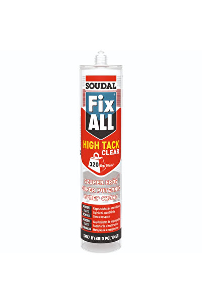 OEM Κόλλα συναρμολόγησης και στερέωσης Soudal Fix All High Tack, 290 ml, Διαφ...