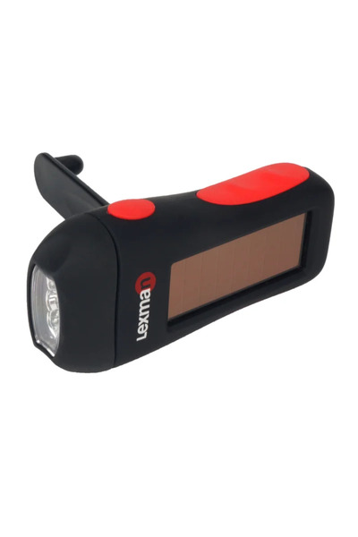 Lexman Lexman LED flashlight, USB rechargeable, solar and dynamo, 50 lm, plas...