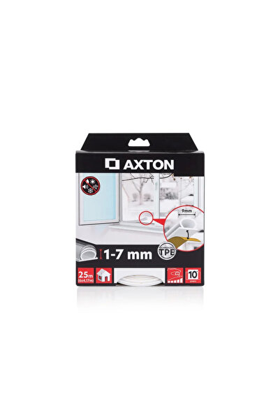 Axton Banda etansare Axton, alb, 1-7 mm, 25 metri, pentru usi si ferestre