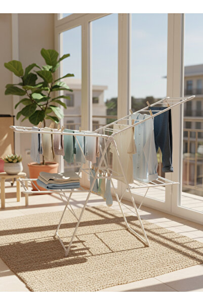 Living رف تجفيف ملابس عمودي بتصميم هندسي متطور