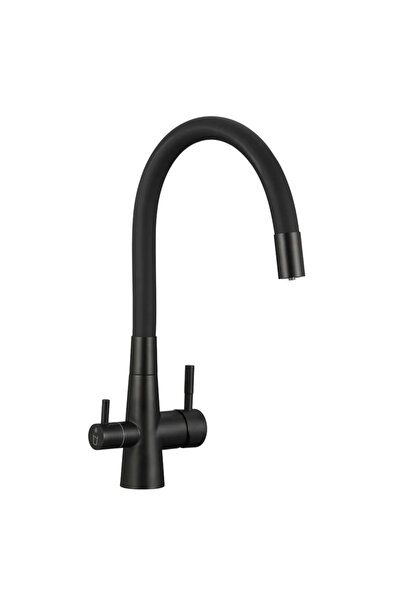 OEM Baterie bucatarie Riveco, monocomanda, cu sistem filtrare apa, negru