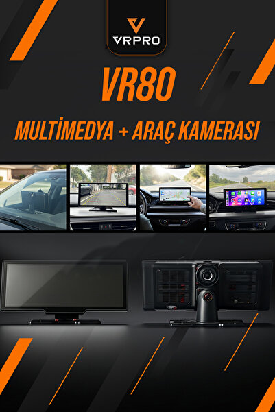 vr pro VRPRO VR80 Kablosuz CarPlay Android Auto Araç Multimedya Ekranı Taşına...