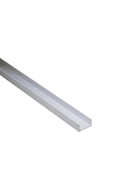 STANDERS Προφίλ PVC σε σχήμα U, 10 x 20 x 1 mm, L = 1 μέτρο, ματ λευκό