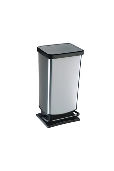 OEM Πλαστικός κάδος απορριμμάτων Delinia, άνοιγμα με πεντάλ, 40 λίτρα, γκρι