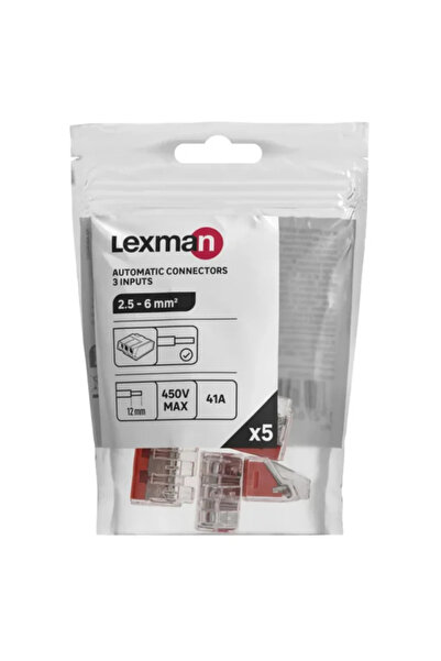 Lexman Clema pentru fire, 2.5 x 6 mm², 3 fire, Set 5 buc