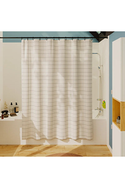 sensea Perdea dus Pattern Tiles, din poliester, 180 x 200 centimetri, multicolor