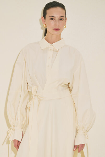 Manuka Cămașă cu legături LABECA VANILIE