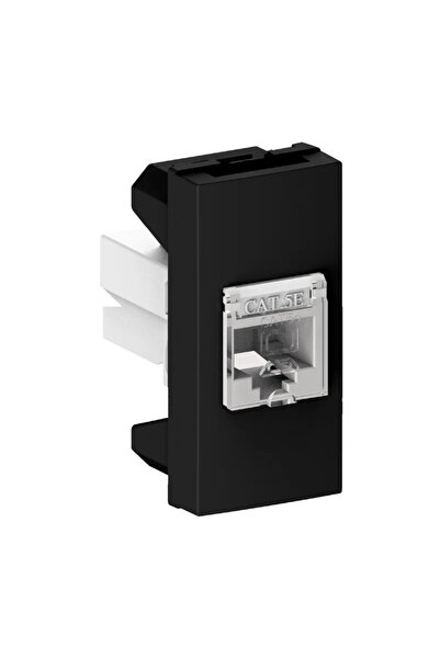 OEM Himel CAT5e simple RJ45 data socket, 1 module, black