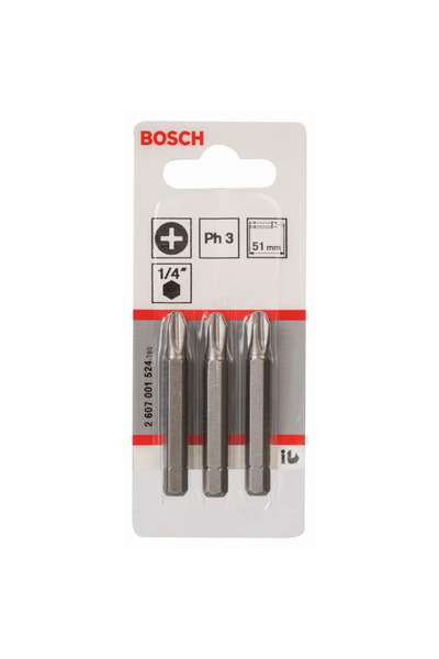 OEM Biti PH3 XH Bosch, otel, 51 mm (set 3 buc)