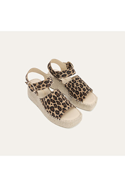 Mudo Patterned D Wedge Heel Genuine Der Leather Ndalet