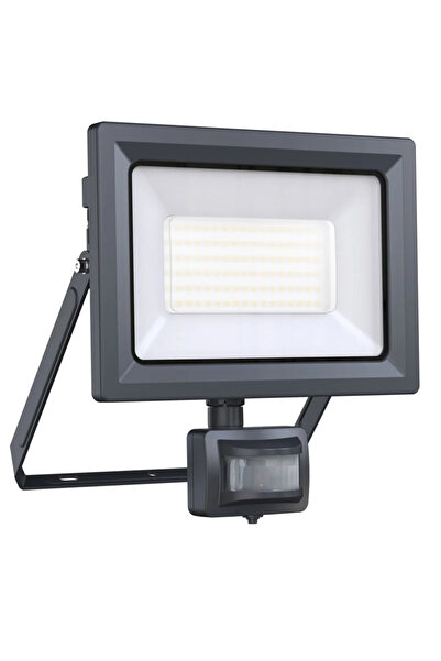 Inspire Yonkers LED floodlight, 50 W, 6760 lm, IP44, motion sensor, gray