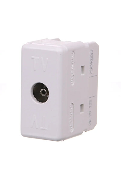 OEM Priza TV (RJ) Gewiss Top System, modulara, IP20, alba