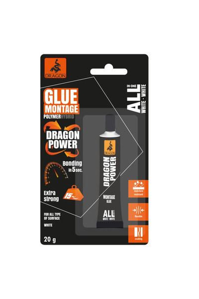 OEM Лепило за ремонт Dragon All in One Hybrid Power, 20 г, бяло